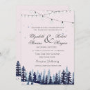 Search for pine tree wedding invitations Blue