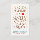 Search for alphabetic business cards Substitute