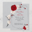 Search for red and silver bridal shower invitations White