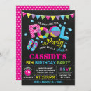 Search for chalkboard pool party invitations Beach