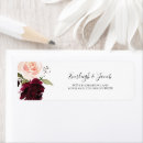 Search for red wedding return address labels Script calligraphy
