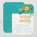 Search for teal turquoise and gold wedding invitations Couple
