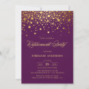 Search for purple confetti invitations Gold foil