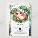 Search for sloth party invitations Whimsical