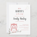 Search for pink owl baby shower invitations Gender neutral