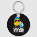 Search for chicks dig key rings Easter bunny