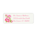 Search for peonies return address labels Pink peony
