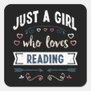 Search for girl reading stickers Literature