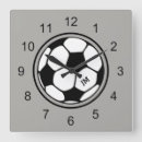 Search for soccer ball clocks Black and white