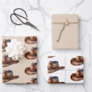 Search for cowboy hat wrapping paper Brown
