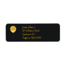 Search for 50th anniversary return address labels Black and gold