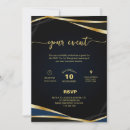 Search for elegant black and gold invitations New business