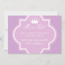 Search for princess crown baby shower invitations Lavender