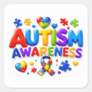 Search for autism puzzle ribbon stickers Neurodiverse