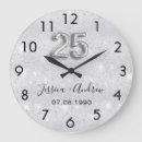 Search for 25th anniversary clocks Silver