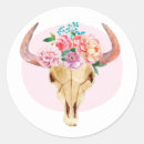 Search for floral skull stickers Bohemian