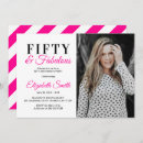 Search for hot pink 50th birthday invitations 50 and fabulous