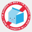 Search for no milk stickers Allergic