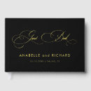 Search for wedding guest books Black and gold