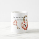 Search for key to my heart mugs Hearts