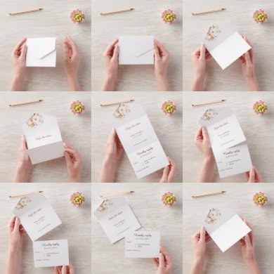 Search for all in one save the dates Floral