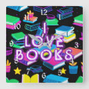 Search for school library clocks Book lover