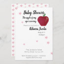 Search for apple of my eye baby shower invitations Red