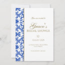 Search for blue and white bridal shower invitations Classy