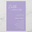 Search for lilac wedding programs Modern