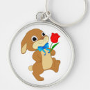 Search for single flower rounded key rings Rose