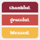Search for square thanksgiving stickers Grateful
