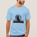 Search for wolf howling at the moon tshirts Night sky