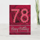 Search for 78th birthday cards Red