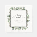Search for farmhouse christmas napkins Watercolor