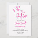 Search for pink surprise invitations Shhh its a surprise