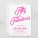 Search for fifty and fabulous invitations Minimal typography simple