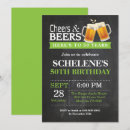 Search for beer 50th birthday invitations Cheers and beers