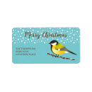 Search for winter bird return address labels Blue