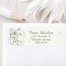 Search for green leaves return address labels Rustic