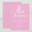 Search for pink white birthday invitations Simple
