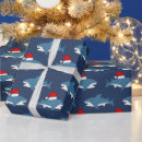 Search for shark christmas wrapping paper Blue