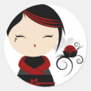 Search for goth girl stickers Red