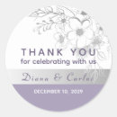 Search for lavender floral thank you stickers Vintage