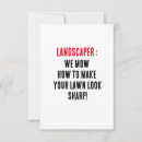 Search for lawn mowing cards Landscaper