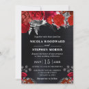 Search for red and silver wedding invitations Watercolor