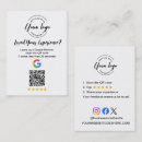 Search for review business cards Google review qr code