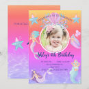 Search for mermaid pool party invitations Rainbow