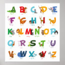 Search for animal alphabet kids posters Cute