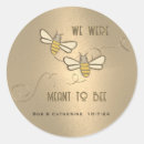Search for bee wedding stickers Gold