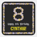 Search for 8th birthday stickers 8 years old